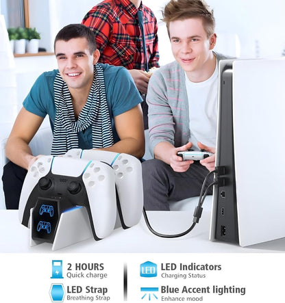Chargeur de manette PS5 rapide OIVO - Station de charge à double prise pour manettes DualSense - Novaplay