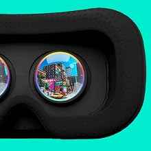 Orzly Casque VR pour Nintendo Switch et Switch OLED Console, Casque de réalité virtuelle 3D VR Jeux, Lunettes VR Accessoires - édition Coffret Cadeau