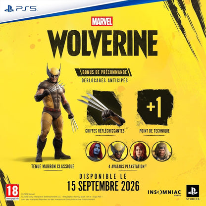 Jeu Marvel's Wolverine PS5 - Plongez dans l'Aventure Épique de Logan - Novaplay