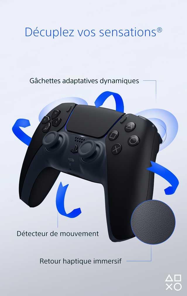 Manette PlayStation 5 DualSense : Plongez dans l'Immersion Complète de Vos Jeux - Novaplay